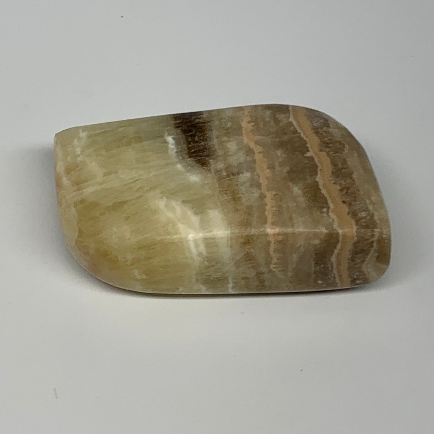 143.3g, 2.6"x1.6"x1", Natural Calcite Palm-Stone Reiki @Afghanistan, B14910