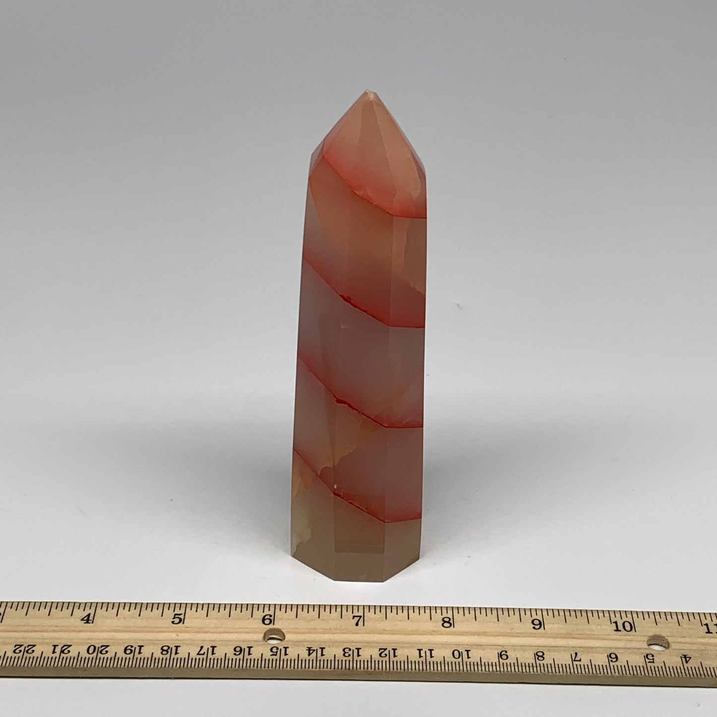 399.1g, 5.8"x1.6"x1.5" Dyed/Heated Calcite Point Tower Obelisk Crystal, B24979