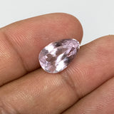5.84cts, 13mmx9mmx6mm,Heated Kunzite Crystal Facetted Stone @Afghanistan,CTS228