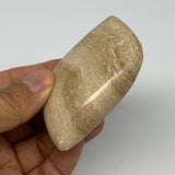 87.6g, 2.5"x1.7"x0.8", Natural Calcite Palm-Stone Reiki @Afghanistan, B14911