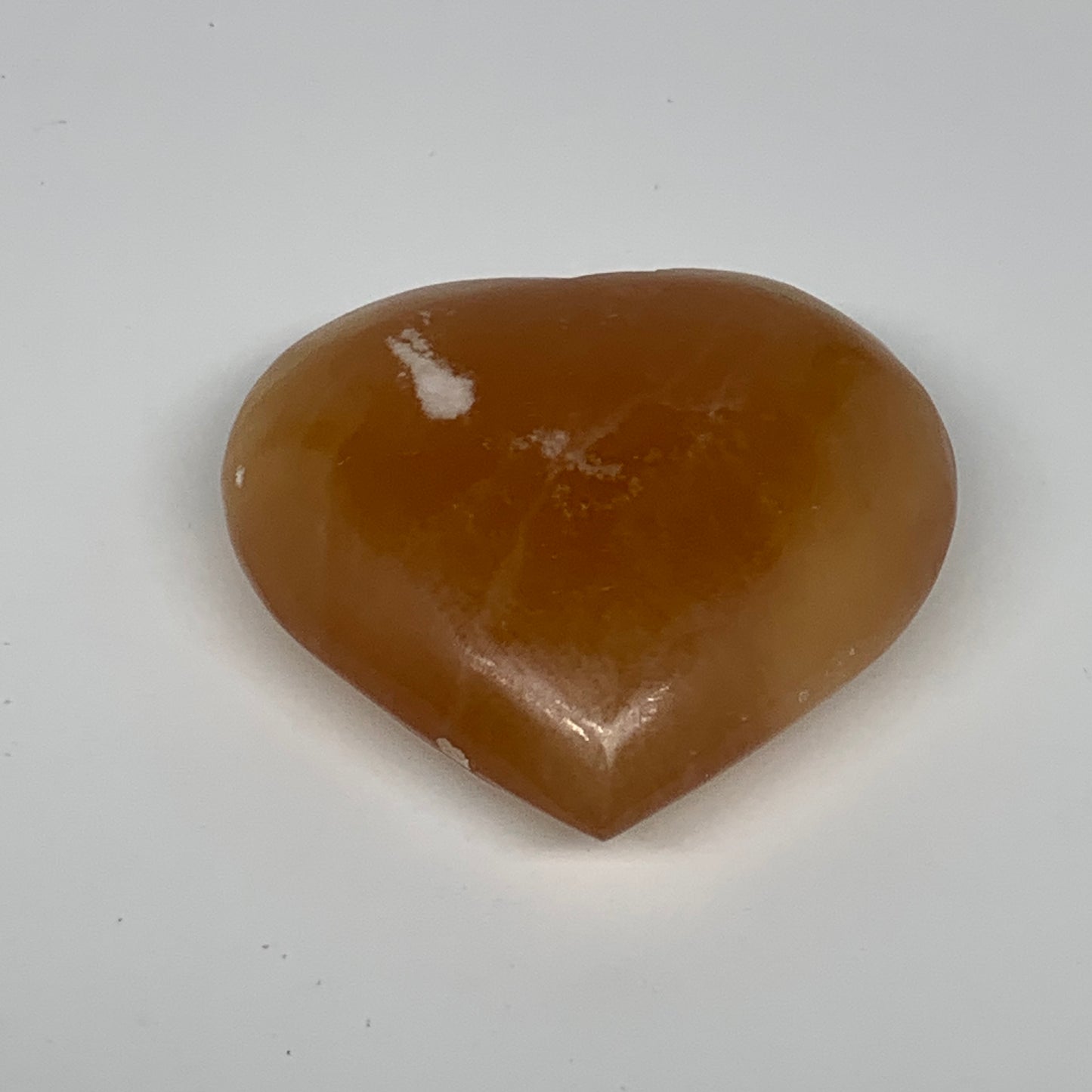 147.5g, 2.4"x2.7"x1" Honey Calcite Heart Gemstones, Collectible @Pakistan,B25215