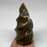 890g, 6.5"x3"x3", Natural Ocean Jasper Flame Gemstones Reiki Tool, B6248