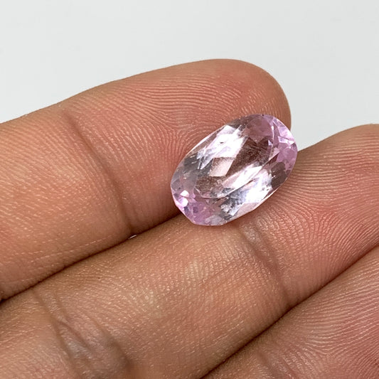 7.49cts, 14mmx9mmx7mm,Heated Kunzite Crystal Facetted Stone @Afghanistan,CTS230