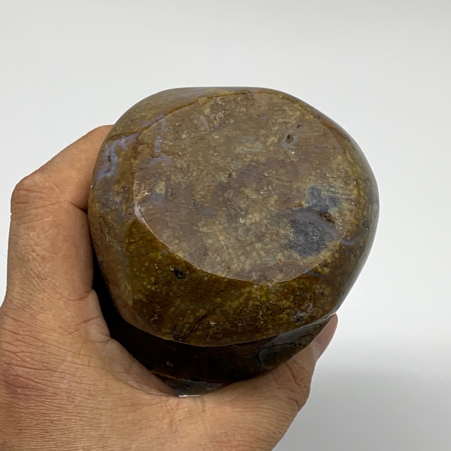 890g, 6.5"x3"x3", Natural Ocean Jasper Flame Gemstones Reiki Tool, B6248