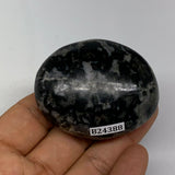 105.6g, 2.2"x1.8"x1", Indigo Gabro (Merlinite) Palm-Stone @Madagascar, B24388