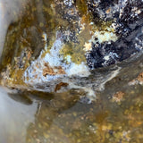 890g, 6.5"x3"x3", Natural Ocean Jasper Flame Gemstones Reiki Tool, B6248