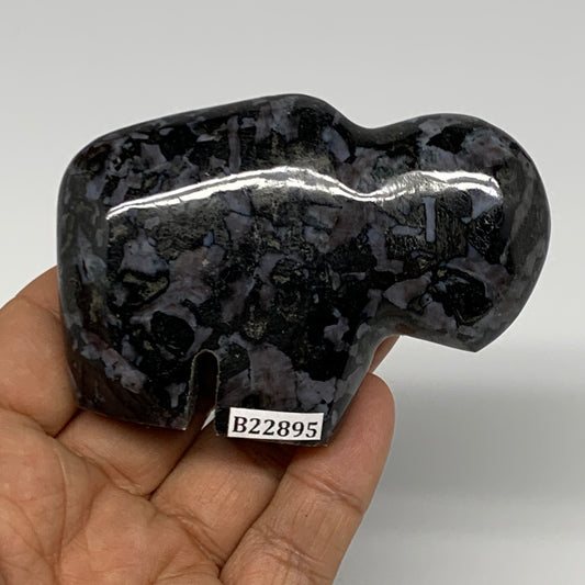 159.1g, 3.2"x2.2"x0.8" Natural Indigo Gabro Merlinite Buffalo @Madagascar,B22895