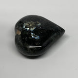97.9g, 2.2"x2.3"x0.9" Natural Labradorite Heart Small Polished Healing Crystal,