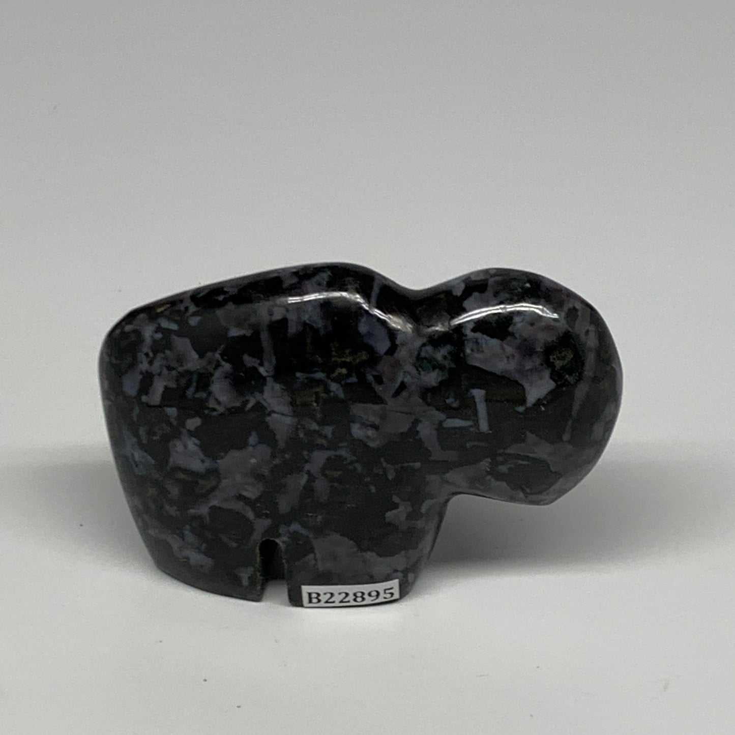 159.1g, 3.2"x2.2"x0.8" Natural Indigo Gabro Merlinite Buffalo @Madagascar,B22895