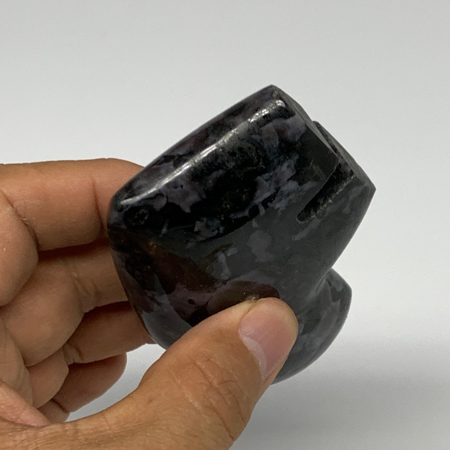 159.2g, 3.1"x2.2"x0.9" Natural Indigo Gabro Merlinite Buffalo @Madagascar,B22896