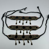 1pc, 22" Choker Necklace Afghan Turkmen Tribal 5 Cab Carnelian Inlay Fashion,B13