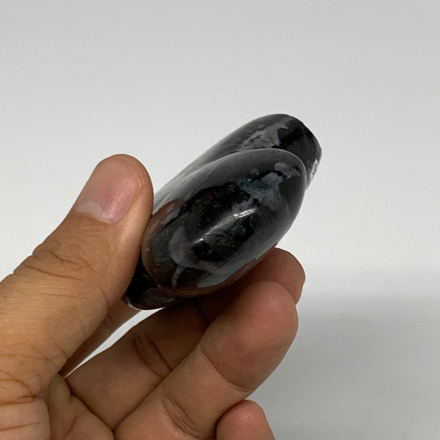 159.2g, 3.1"x2.2"x0.9" Natural Indigo Gabro Merlinite Buffalo @Madagascar,B22896