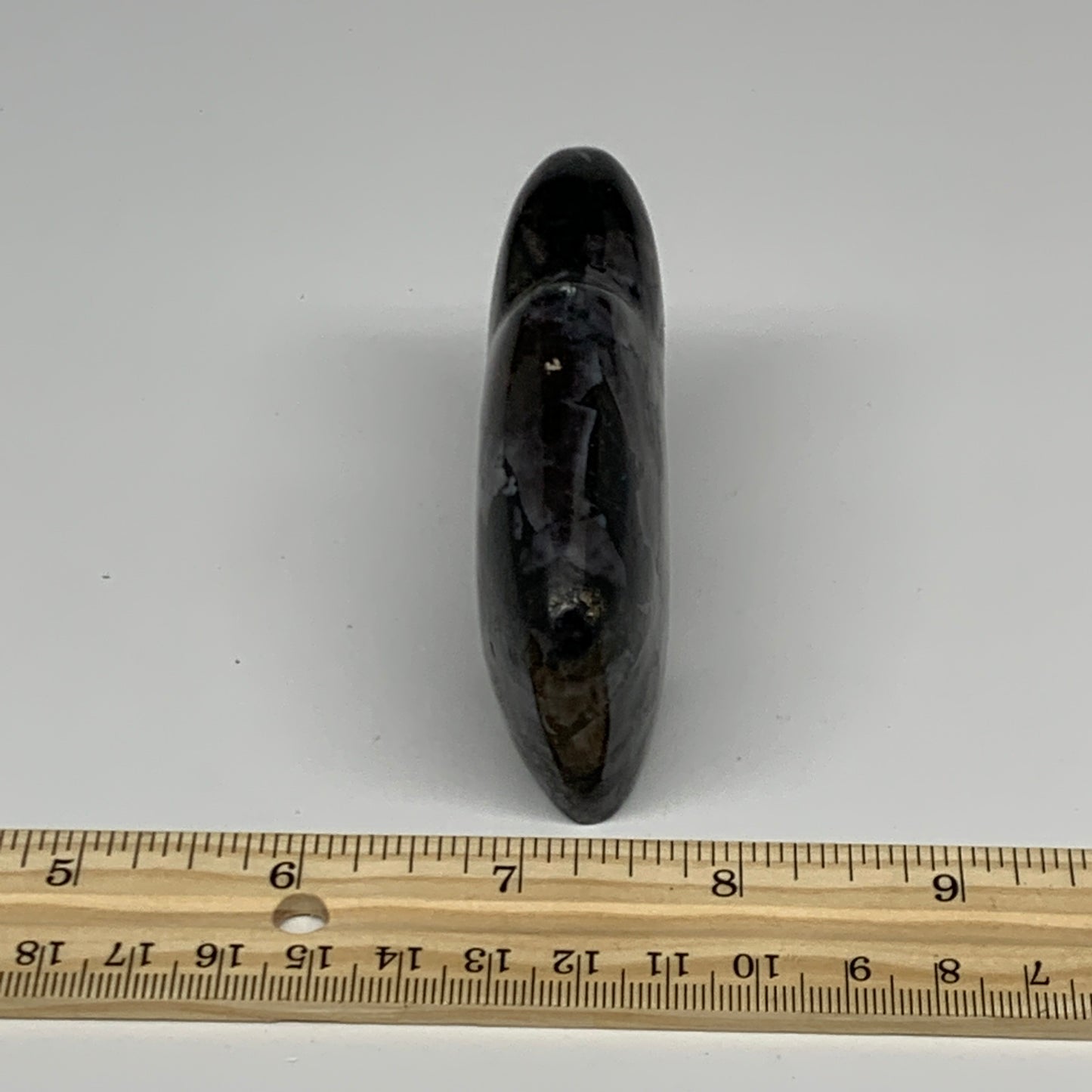 159.2g, 3.1"x2.2"x0.9" Natural Indigo Gabro Merlinite Buffalo @Madagascar,B22896