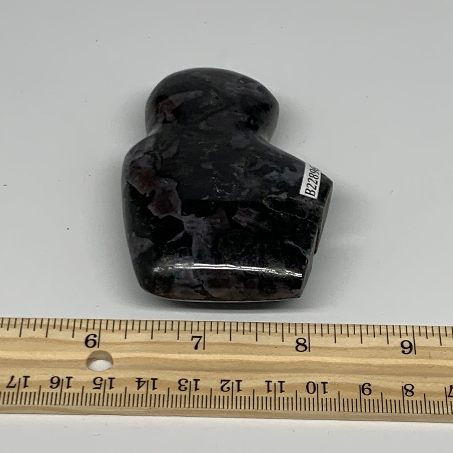 159.2g, 3.1"x2.2"x0.9" Natural Indigo Gabro Merlinite Buffalo @Madagascar,B22896