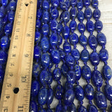 1strand, 11mm-20mm, Lapis Lazuli Ova Melon Shape Beads Strand @Afghanistan