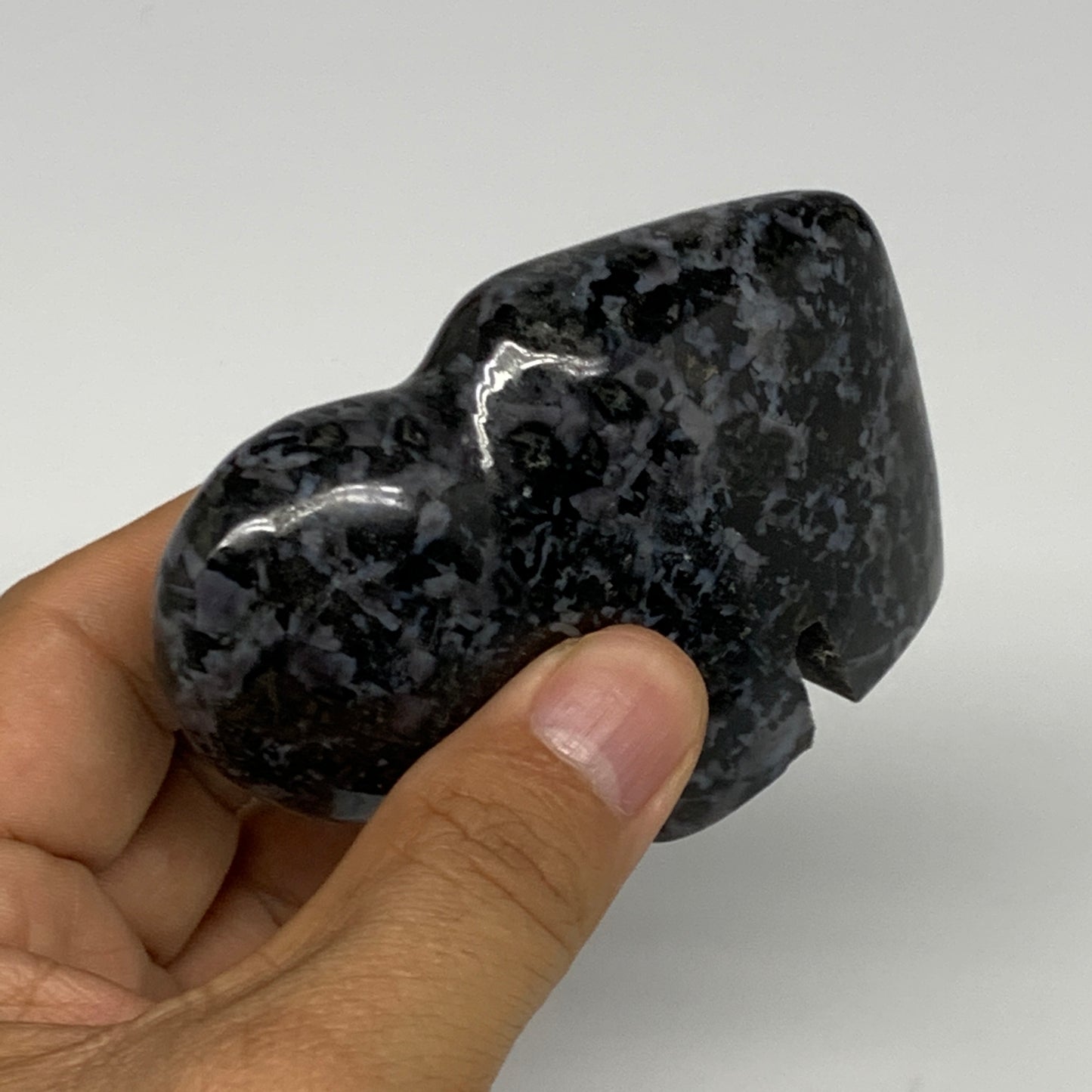 162.5g, 3.2"x2.2"x0.9" Natural Indigo Gabro Merlinite Buffalo @Madagascar,B22897