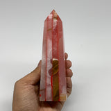 474.9g, 5.8"x1.6"x1.7" Dyed/Heated Calcite Point Tower Obelisk Crystal, B24985
