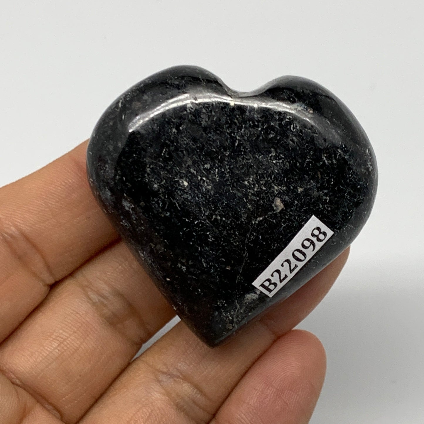 75.4g,1.8"x1.9"x0.8" Natural Labradorite Heart Small Polished Crystal, B22098