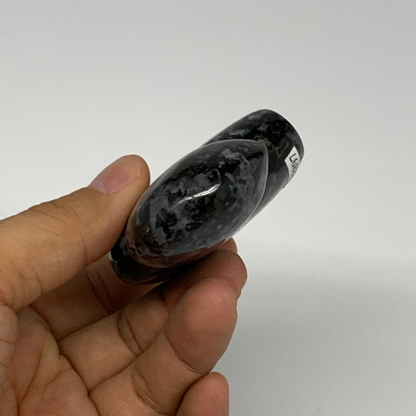 162.5g, 3.2"x2.2"x0.9" Natural Indigo Gabro Merlinite Buffalo @Madagascar,B22897