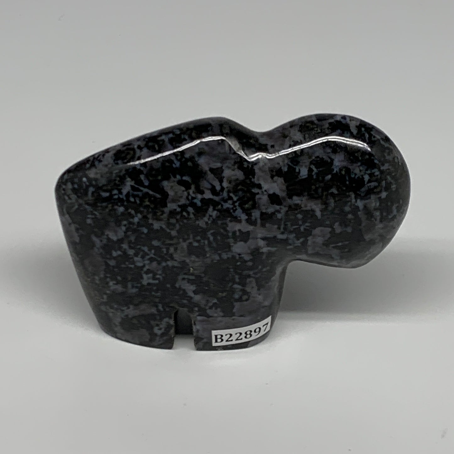 162.5g, 3.2"x2.2"x0.9" Natural Indigo Gabro Merlinite Buffalo @Madagascar,B22897