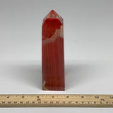 474.9g, 5.8"x1.6"x1.7" Dyed/Heated Calcite Point Tower Obelisk Crystal, B24985