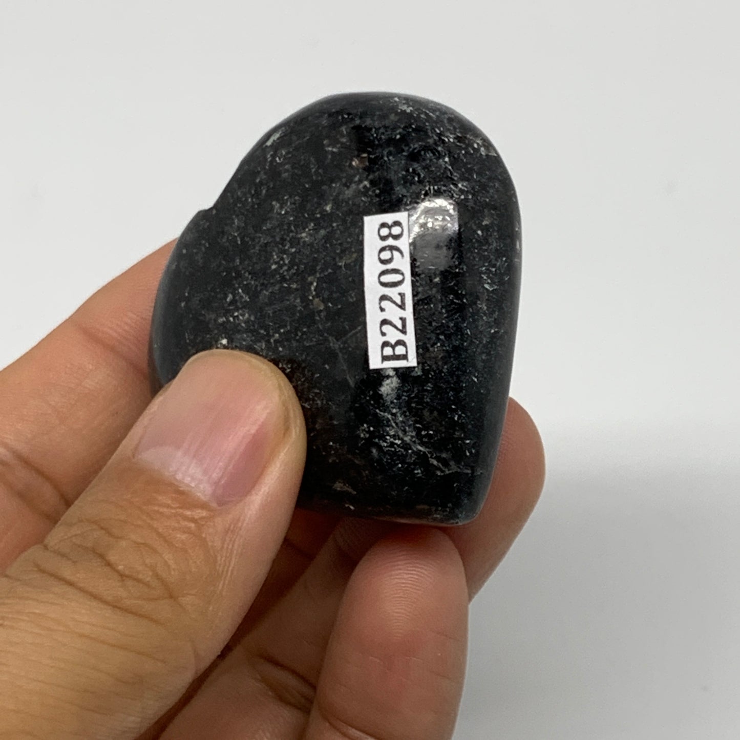 75.4g,1.8"x1.9"x0.8" Natural Labradorite Heart Small Polished Crystal, B22098