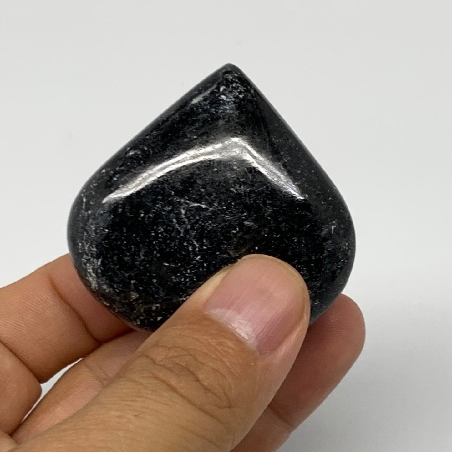 75.4g,1.8"x1.9"x0.8" Natural Labradorite Heart Small Polished Crystal, B22098