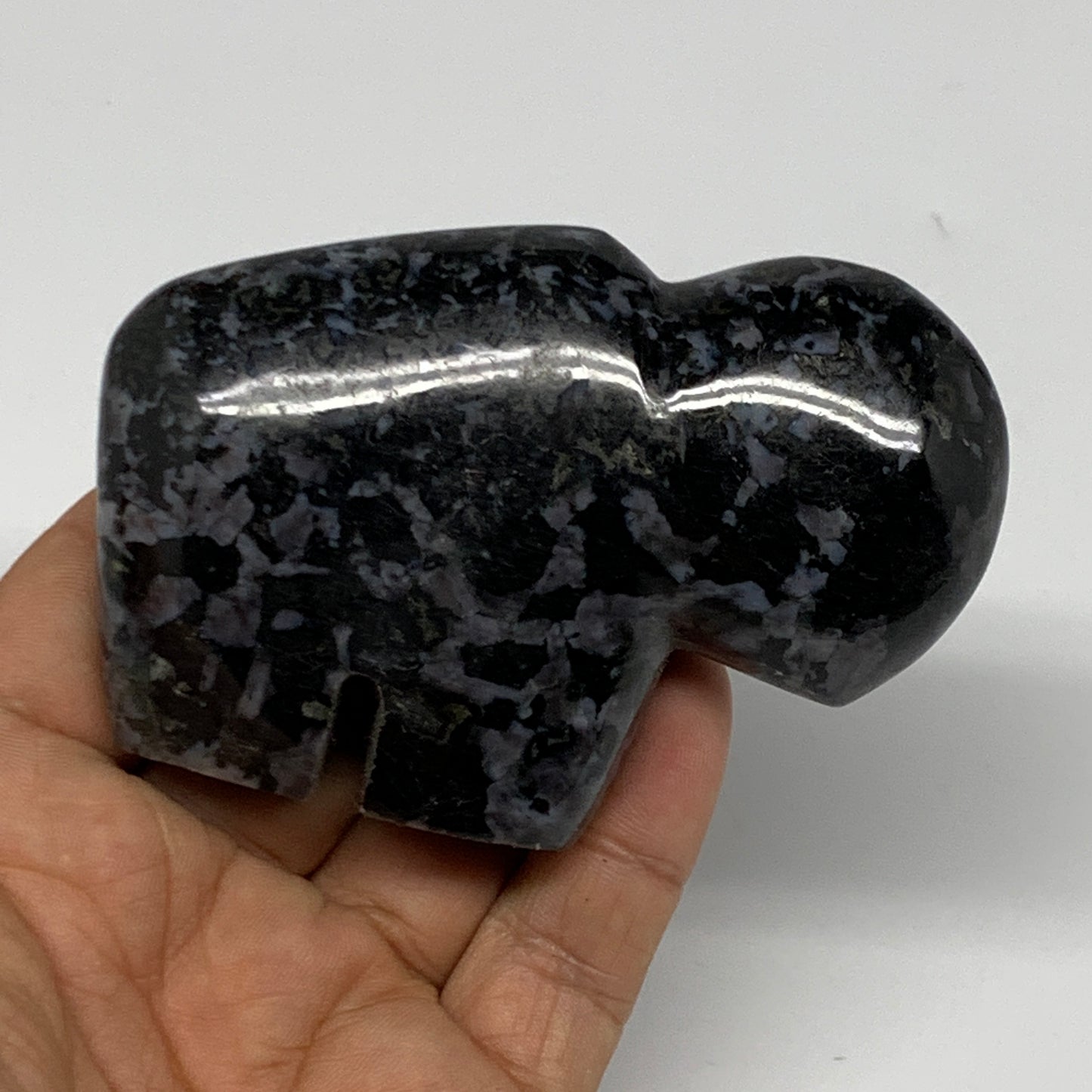 178.1g, 3.3"x2.2"x0.9" Natural Indigo Gabro Merlinite Buffalo @Madagascar,B22898
