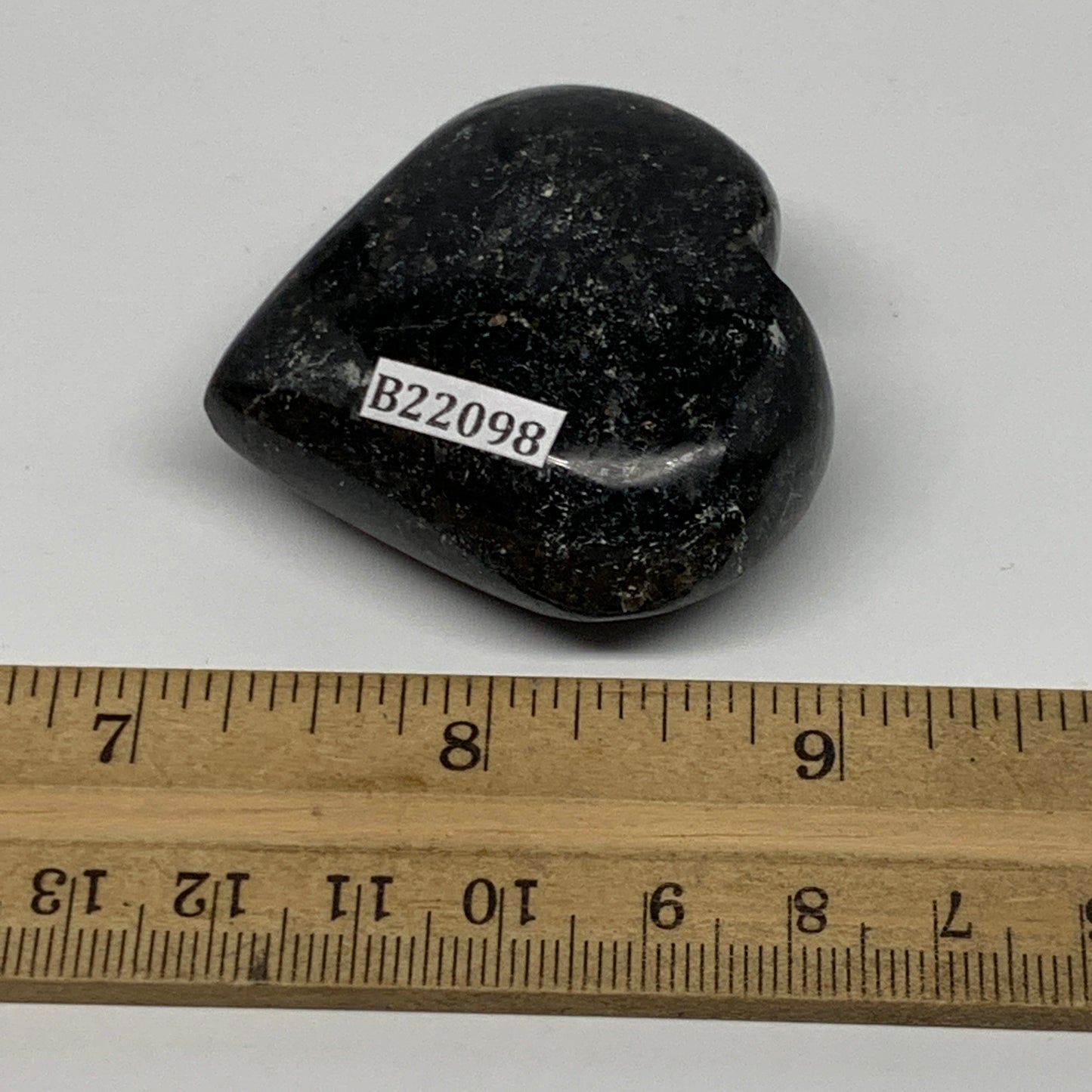 75.4g,1.8"x1.9"x0.8" Natural Labradorite Heart Small Polished Crystal, B22098