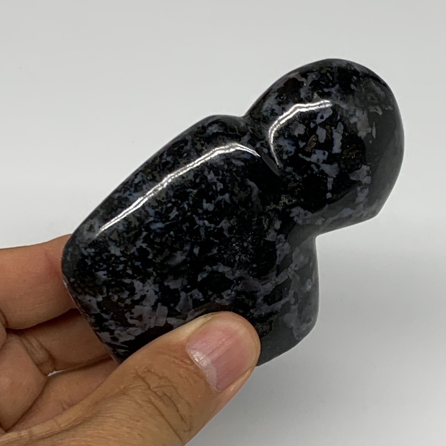 178.1g, 3.3"x2.2"x0.9" Natural Indigo Gabro Merlinite Buffalo @Madagascar,B22898