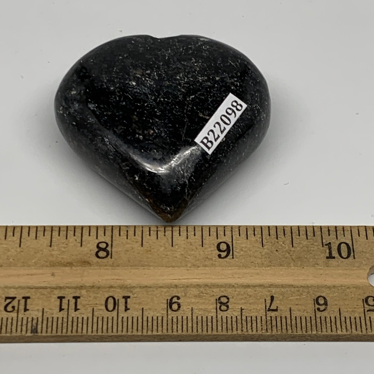75.4g,1.8"x1.9"x0.8" Natural Labradorite Heart Small Polished Crystal, B22098