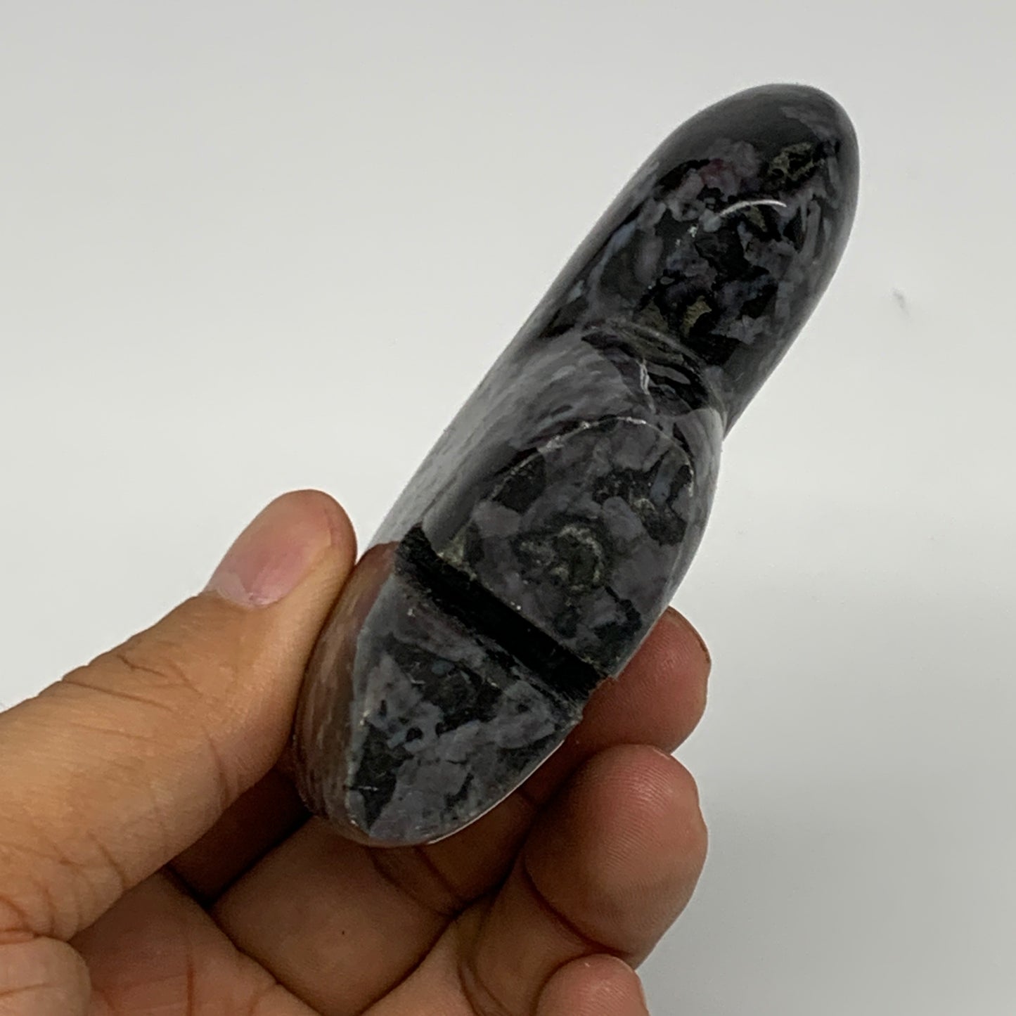 178.1g, 3.3"x2.2"x0.9" Natural Indigo Gabro Merlinite Buffalo @Madagascar,B22898