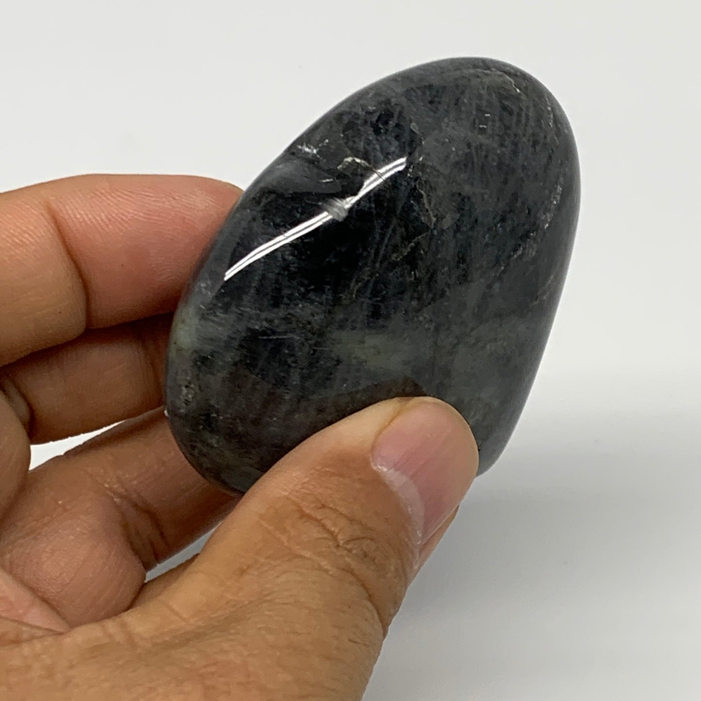 96.3g,2.1"x2.4"x0.9" Natural Labradorite Heart Small Polished Crystal, B22099