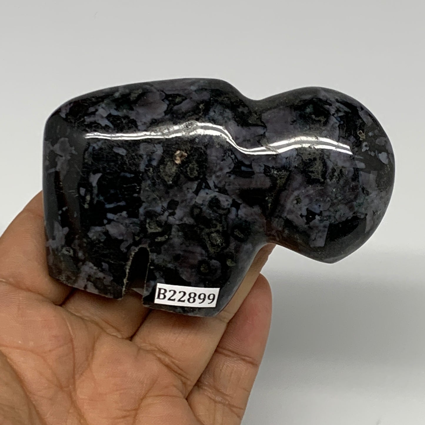172.4g, 3.2"x2.1"x0.9" Natural Indigo Gabro Merlinite Buffalo @Madagascar,B22899