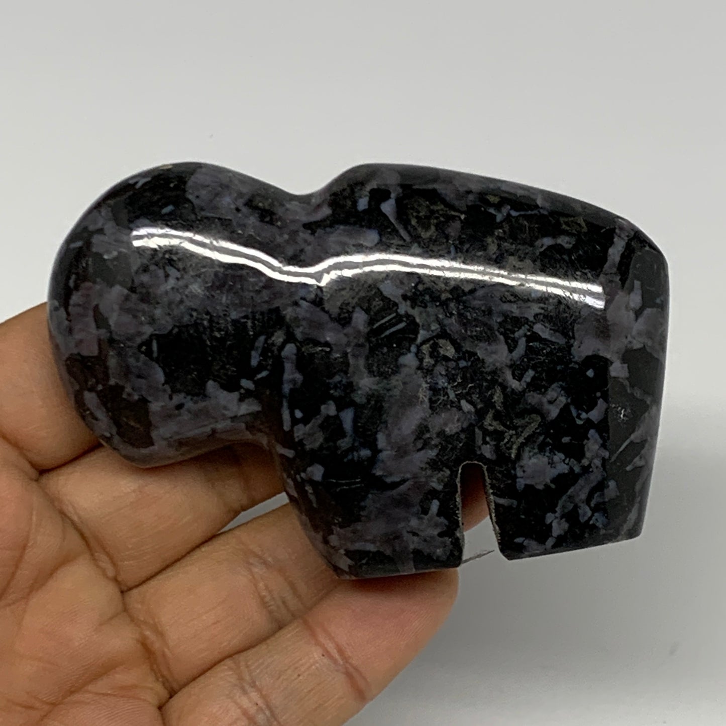 172.4g, 3.2"x2.1"x0.9" Natural Indigo Gabro Merlinite Buffalo @Madagascar,B22899