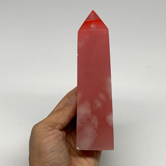 486.3g, 5.8"x1.6"x1.7" Dyed/Heated Calcite Point Tower Obelisk Crystal, B24987