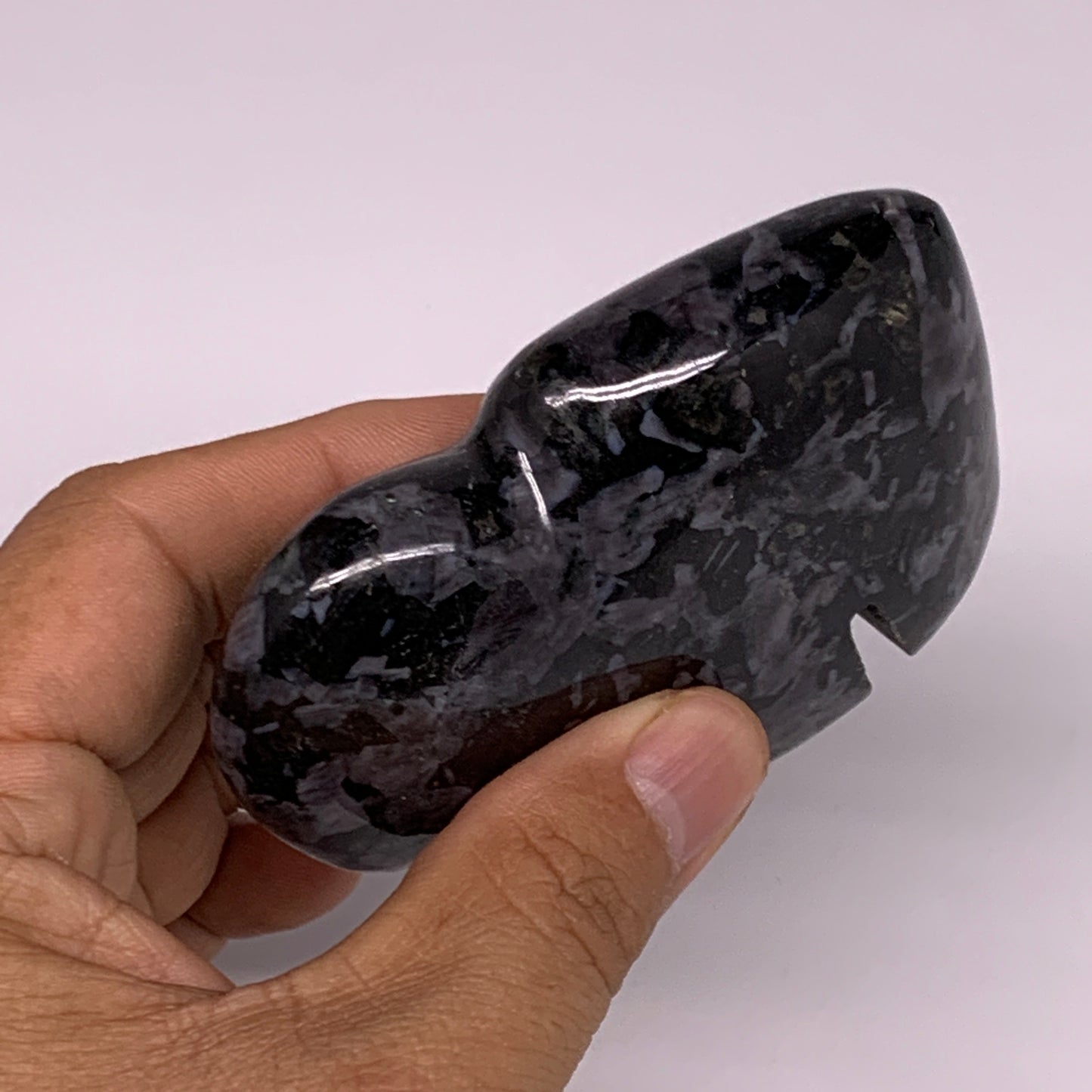 172.4g, 3.2"x2.1"x0.9" Natural Indigo Gabro Merlinite Buffalo @Madagascar,B22899