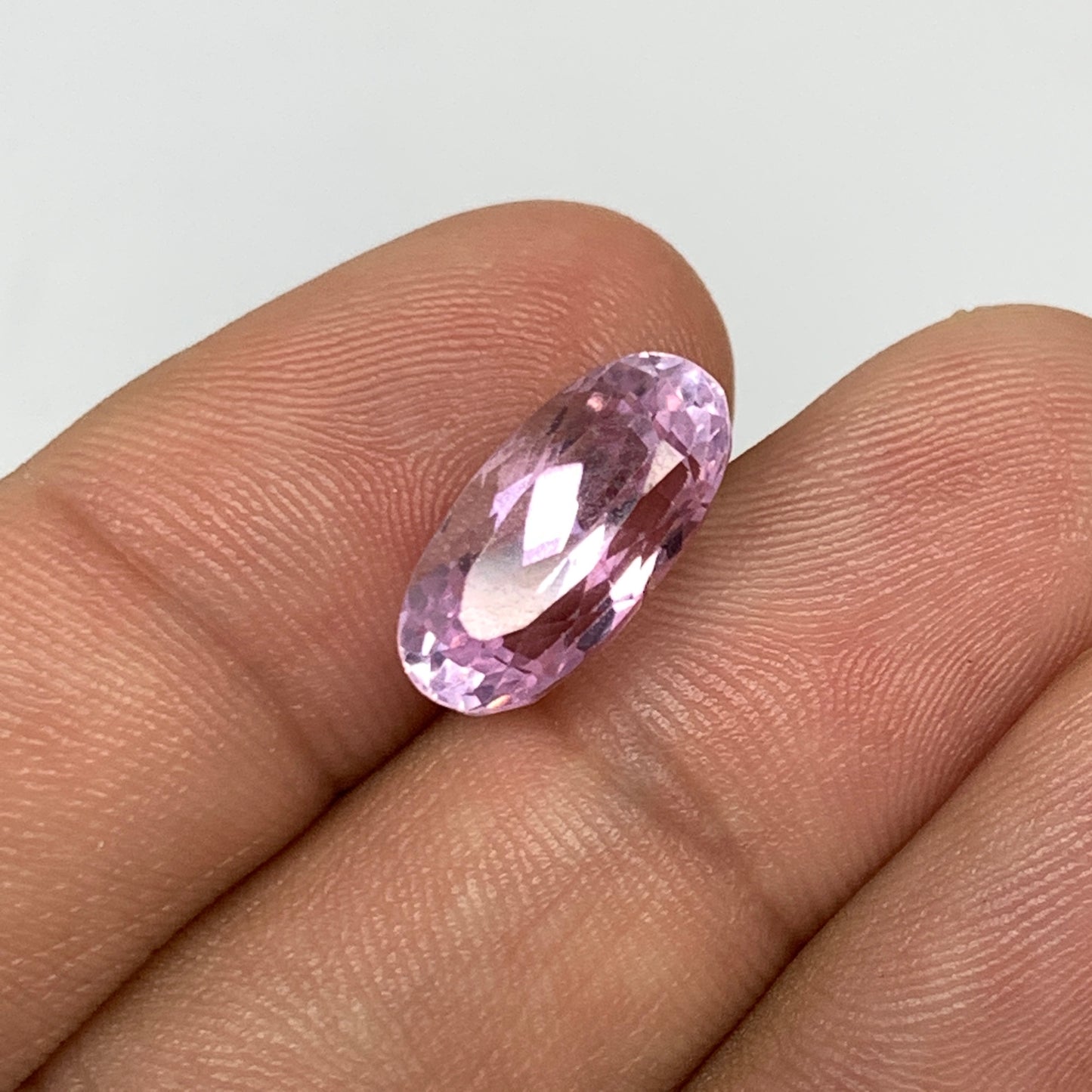 6.39cts, 14mmx7mmx7mm,Heated Kunzite Crystal Facetted Stone @Afghanistan,CTS235