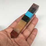 70.9g,7Chakra Multi Stone Bonded Crystal Healing Wand Riki Energy,4.2"x18mm,ST06 - watangem.com