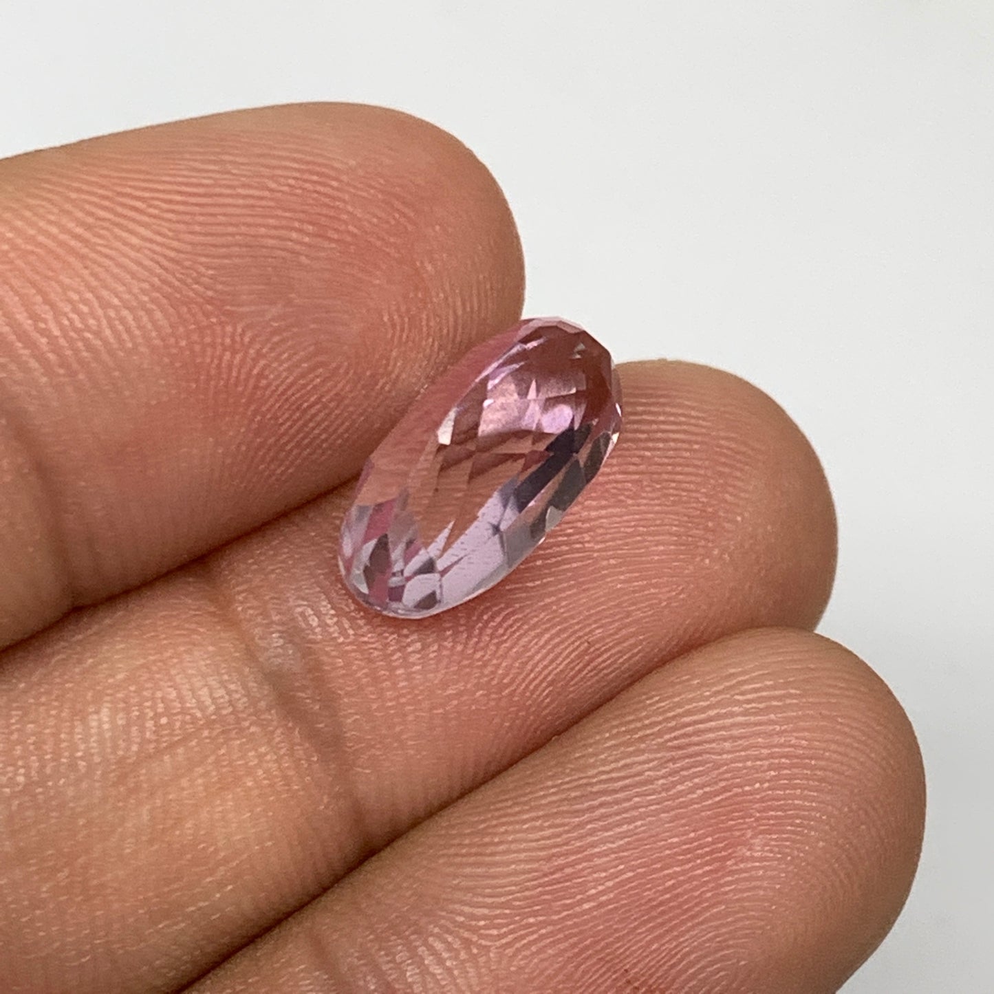 6.39cts, 14mmx7mmx7mm,Heated Kunzite Crystal Facetted Stone @Afghanistan,CTS235
