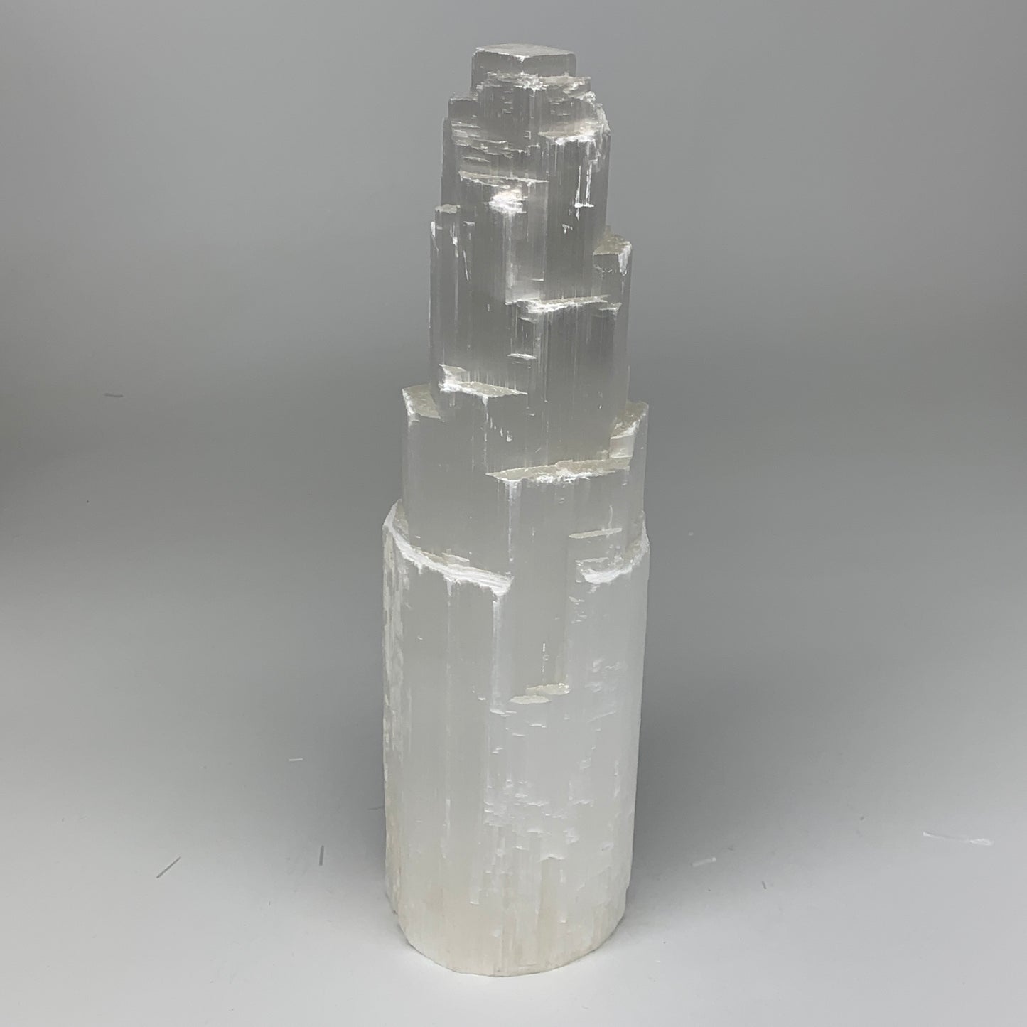 6.72 lb,12"x3.6" White Selenite (Satin Spar) Rough Lamp W/Chord @Morocco,B12375