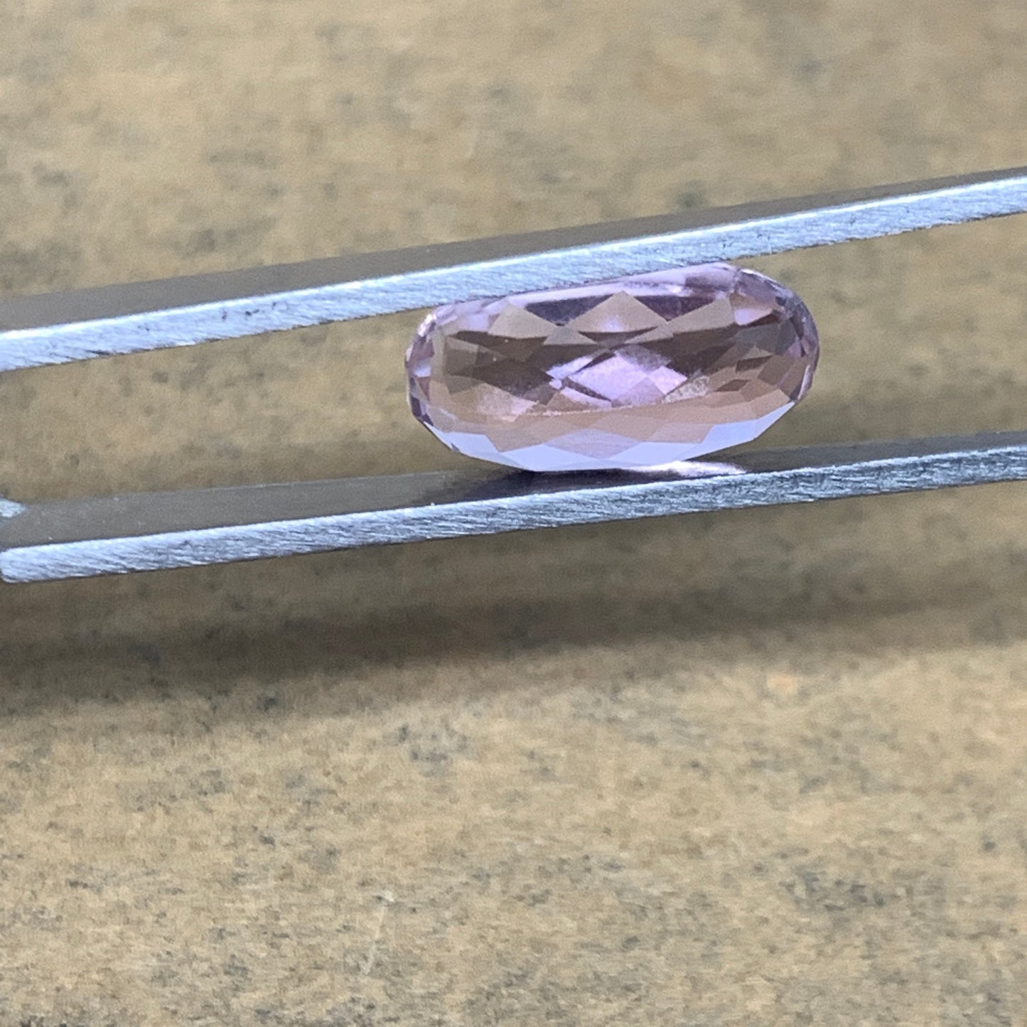 6.39cts, 14mmx7mmx7mm,Heated Kunzite Crystal Facetted Stone @Afghanistan,CTS235