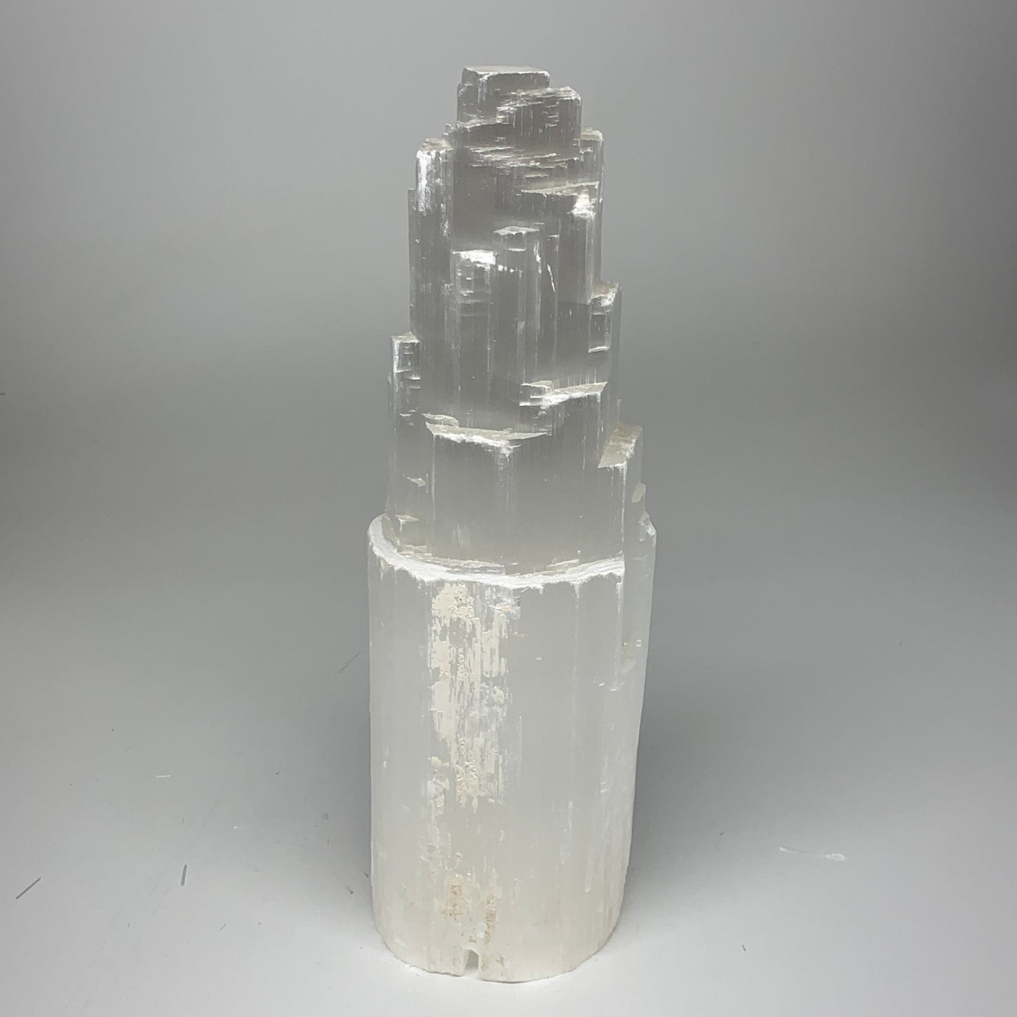 6.72 lb,12"x3.6" White Selenite (Satin Spar) Rough Lamp W/Chord @Morocco,B12375