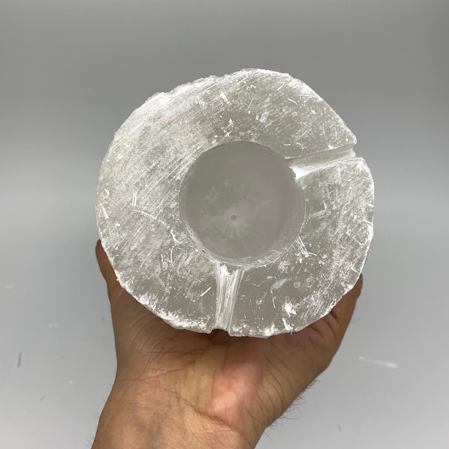 6.72 lb,12"x3.6" White Selenite (Satin Spar) Rough Lamp W/Chord @Morocco,B12375