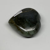 73.6g,2"x2"x0.8" Natural Labradorite Heart Small Polished Healing Crystal, B2210