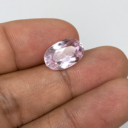 5.30cts, 13mmx8mmx5mm,Heated Kunzite Crystal Facetted Stone @Afghanistan,CTS236
