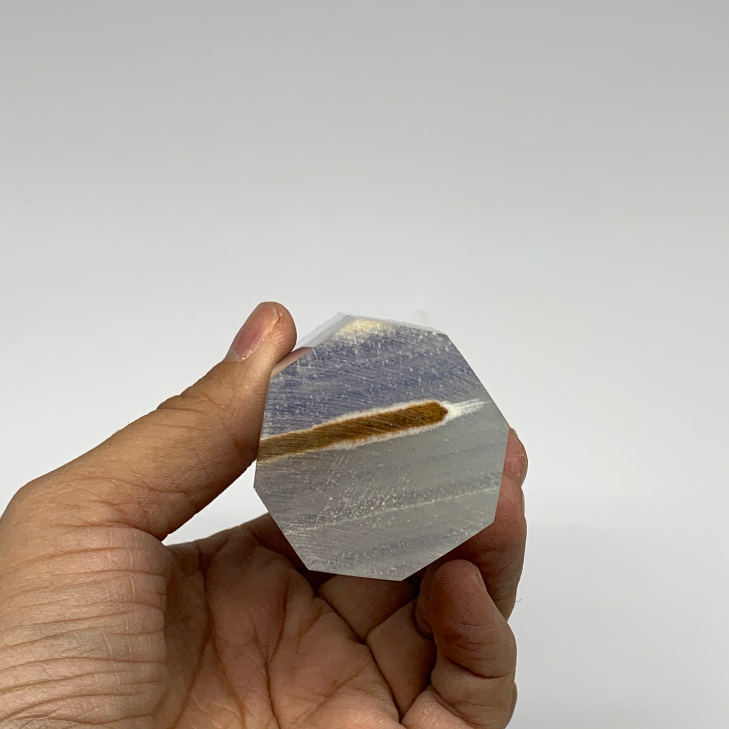 376.6g, 5.8"x1.5" Dyed/Heated Calcite Point Tower Obelisk Crystal, B24988