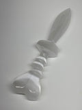 191.7g,9"x1.8"x0.8" Spiral Heart Selenite Crystal Knife (Satin Spar), B9107