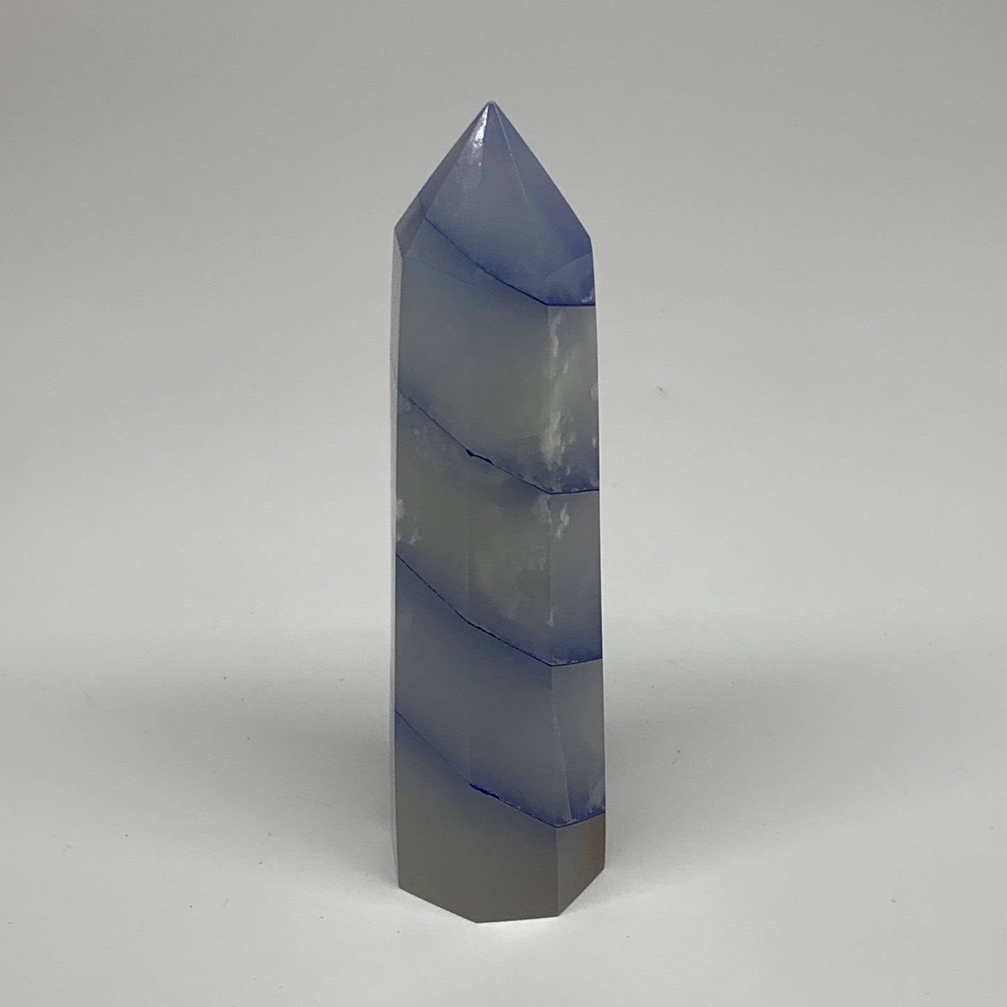 376.6g, 5.8"x1.5" Dyed/Heated Calcite Point Tower Obelisk Crystal, B24988