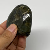 95.4g,2.3"x2.3"x0.8" Natural Labradorite Heart Small Polished Crystal, B22101